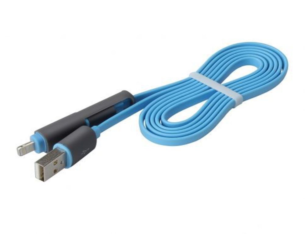 2 in 1 Micro USB & USB-C Charge Sync Cable Blue Black