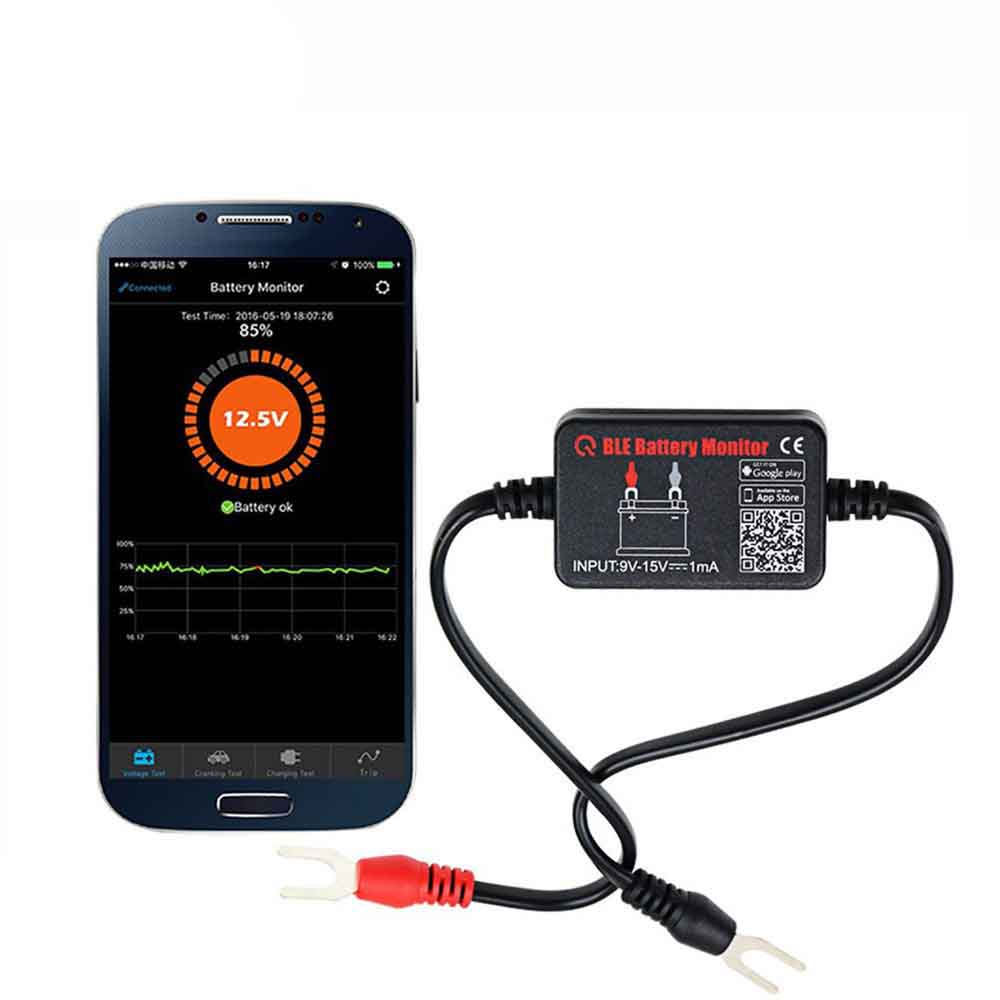 BM2 12V wireless CAR BATTERY MONITOR TESTER BLUETOOTH 4.0 iOS Android