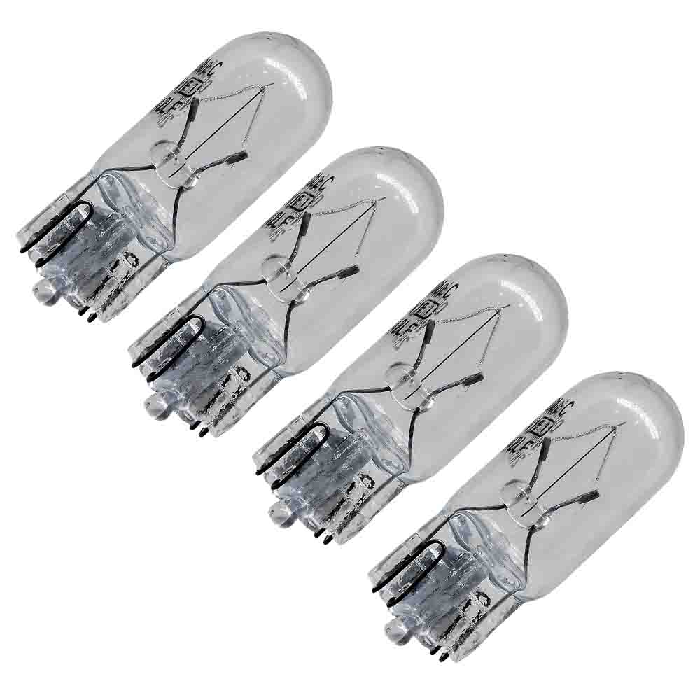 4x T10 12V 5W w5w Clear Wedge Auto Halogen Bulb White Car