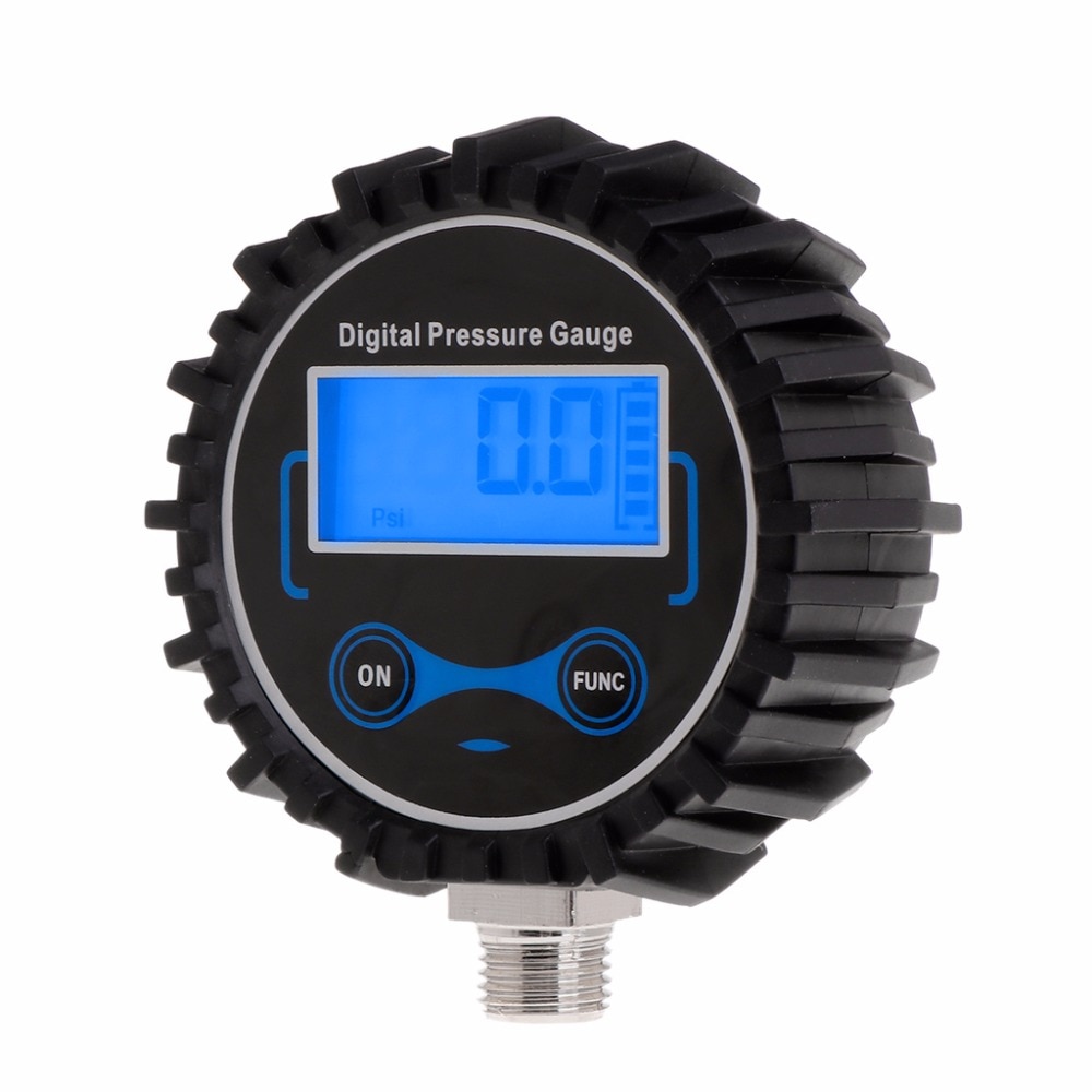 Digital Air Pressure Gauge with 1/4'' NPT Bottom Connector & Protector