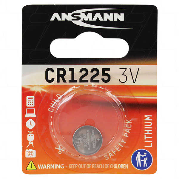 Ansmann CR1225 Consumer Lithium Battery Coin Cell