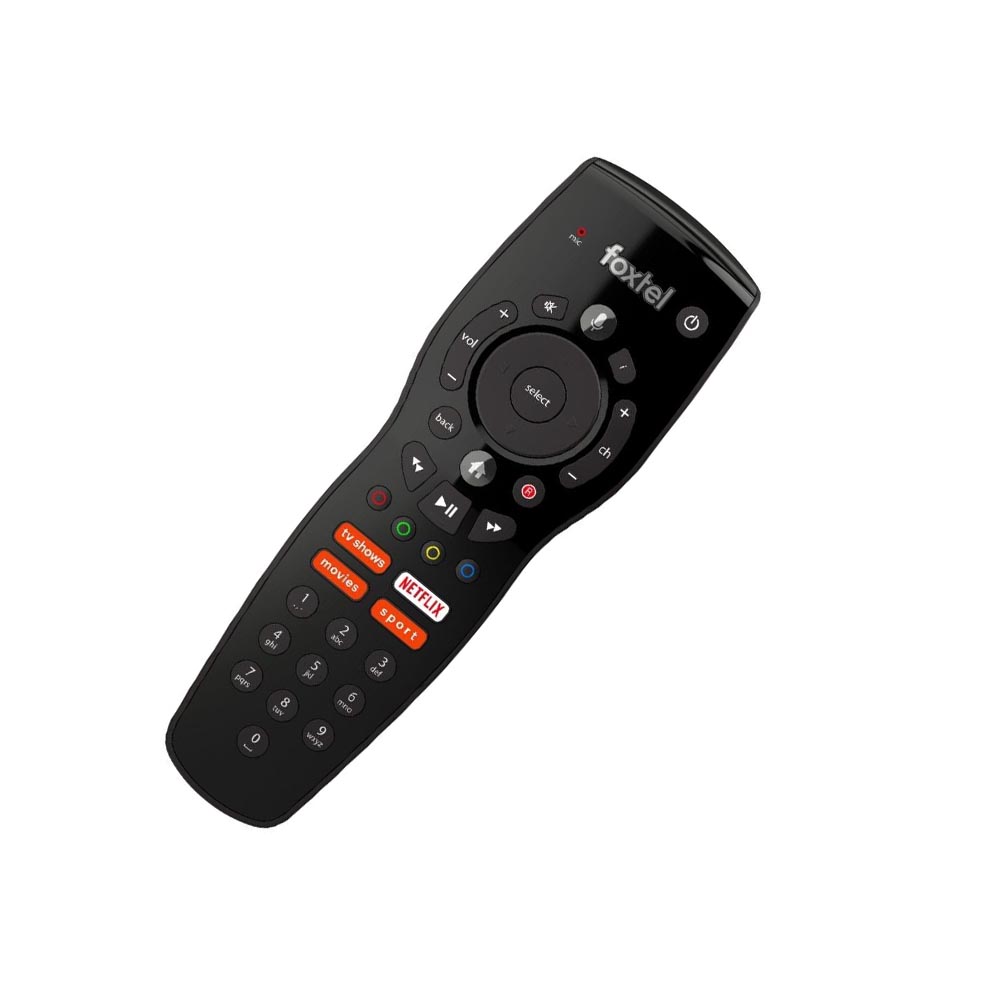 Foxtel IQ3 IQ4 Bluetooth Remote Control Black